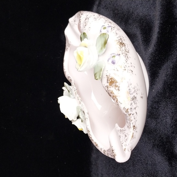 🤑🤑Vintage Lefton China cream and gold ladies ashtray - Picture 5 of 12